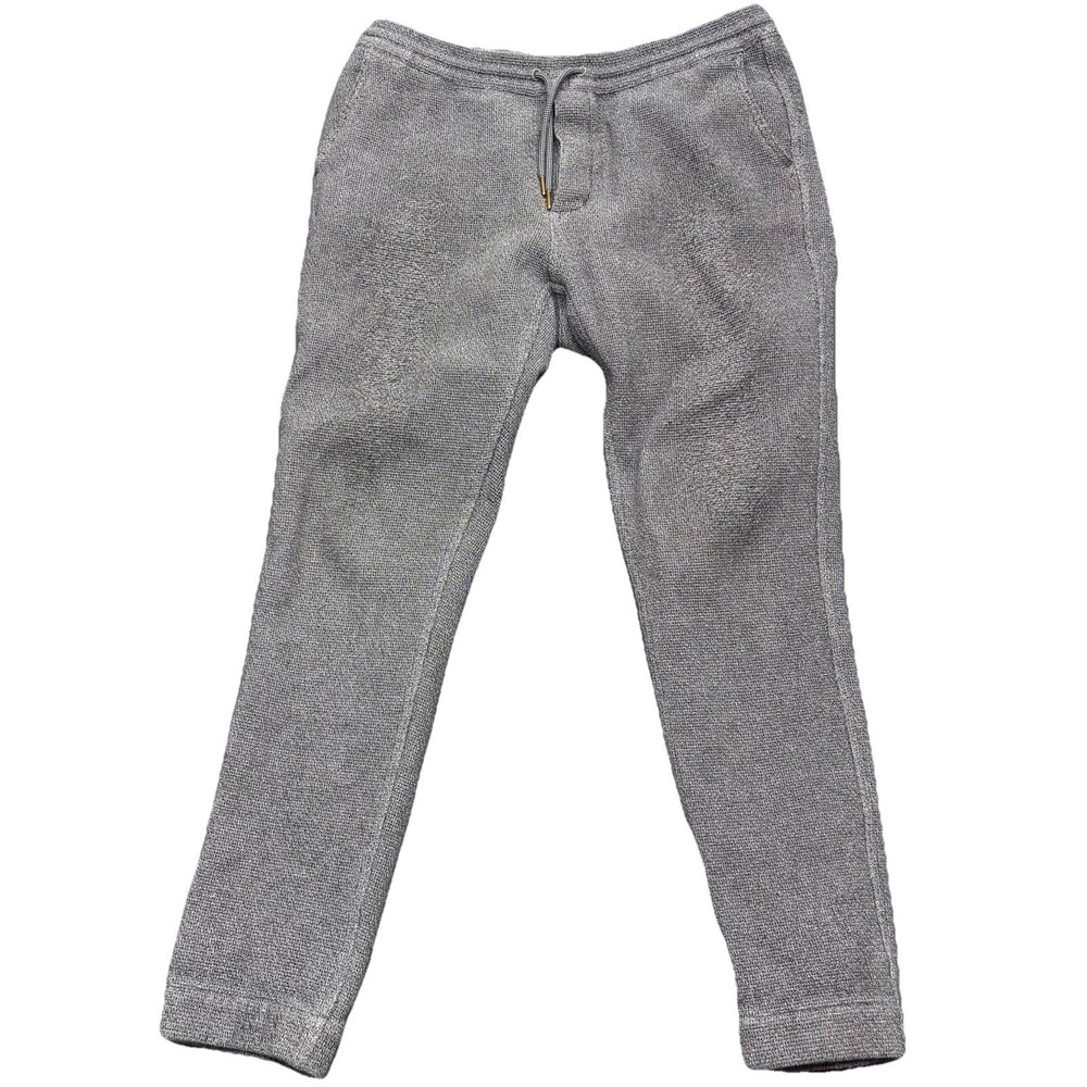 Taylor Stitch Apres Pants Mens L Gray Pull On Textured Sashiko Drawstring Casual